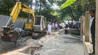 জলাবদ্ধতা নিরসনে সুবর্ণচরে ১ কিলোমিটার সংযোগ খাল সংস্কার